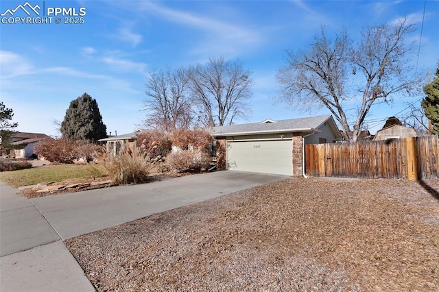 view of home's exterior with a garage