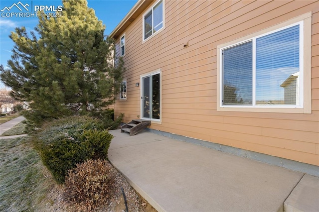 view of home's exterior with a patio