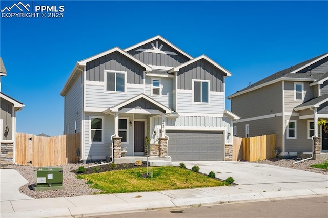 craftsman-style home featuring a garage