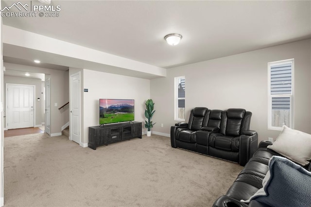 view of carpeted living room