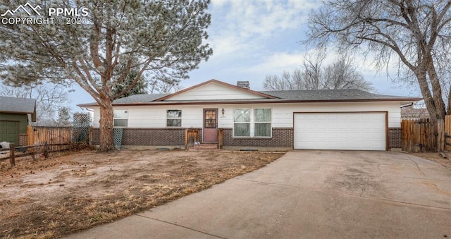 ranch-style house with a garage