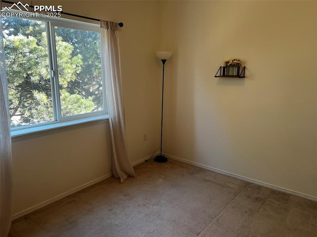 view of carpeted empty room