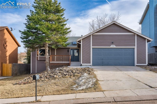 view of front of home featuring a garage