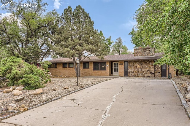 view of ranch-style home