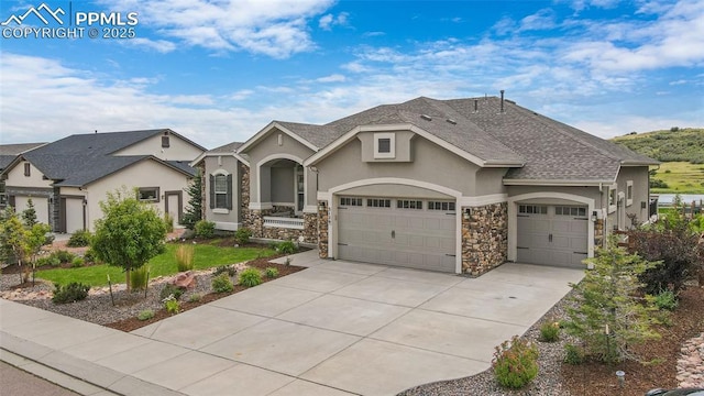 view of front of home featuring a garage