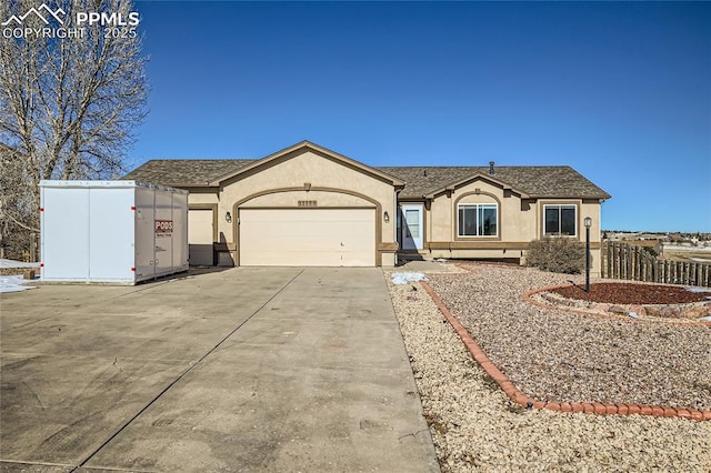 ranch-style house with a garage