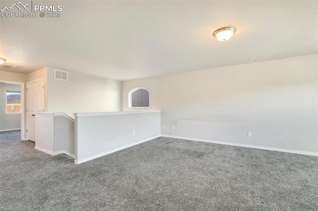 view of carpeted spare room