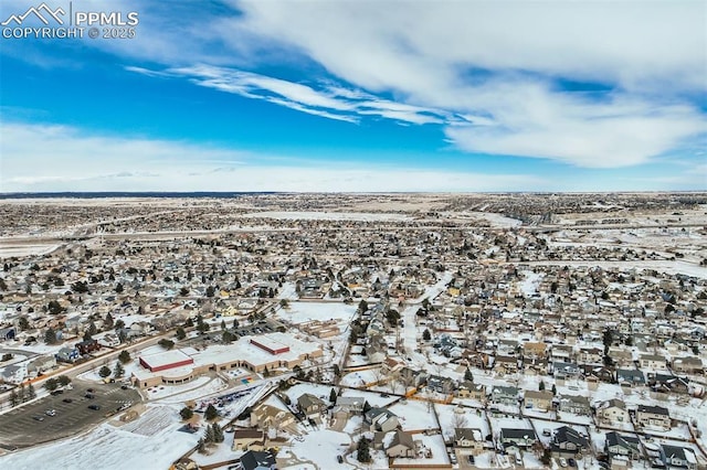 view of snowy aerial view