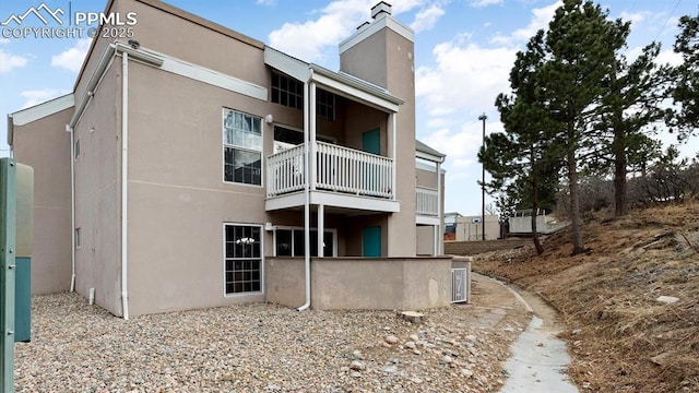 exterior space with a balcony