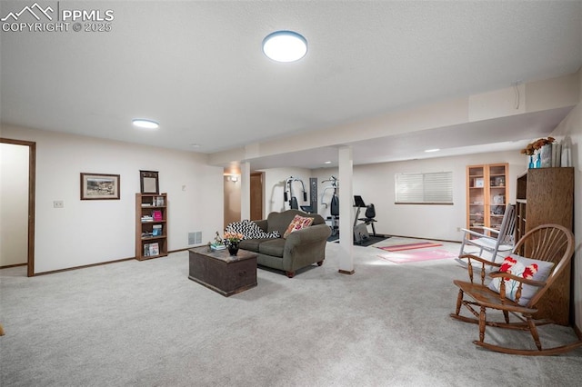 view of carpeted living room