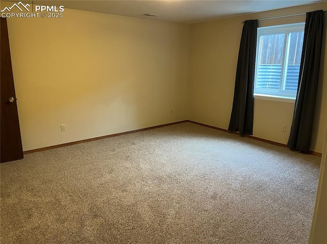 view of carpeted empty room