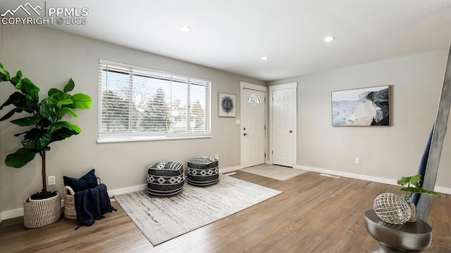 entryway featuring light wood-type flooring