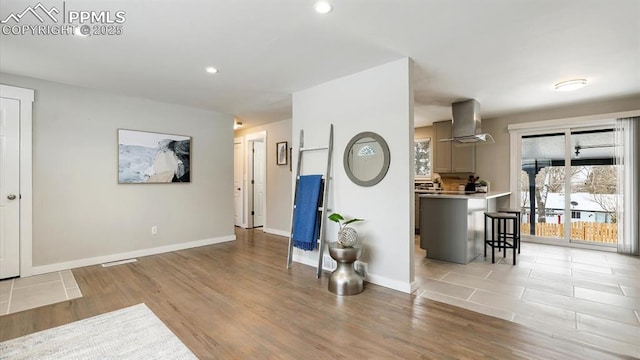 interior space featuring a wealth of natural light