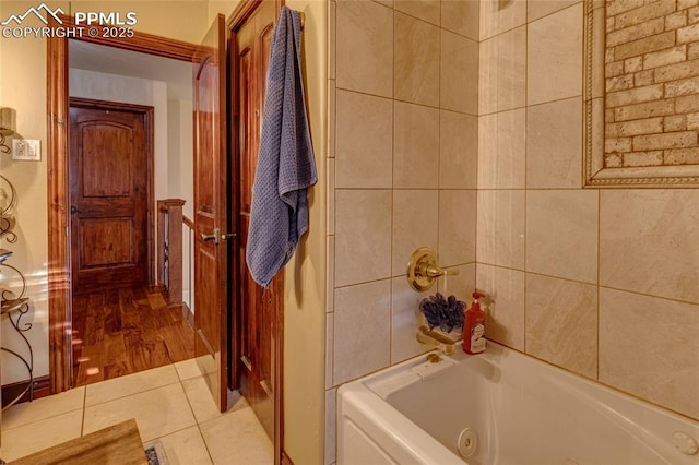 bathroom featuring tile patterned flooring