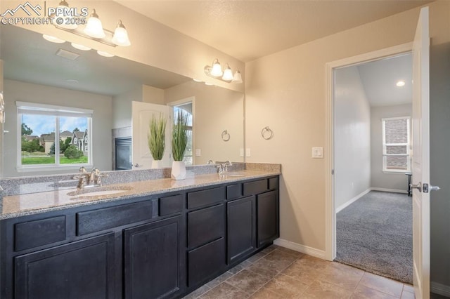 bathroom with vanity