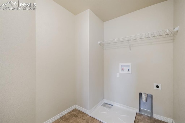 laundry area featuring electric dryer hookup and hookup for a washing machine