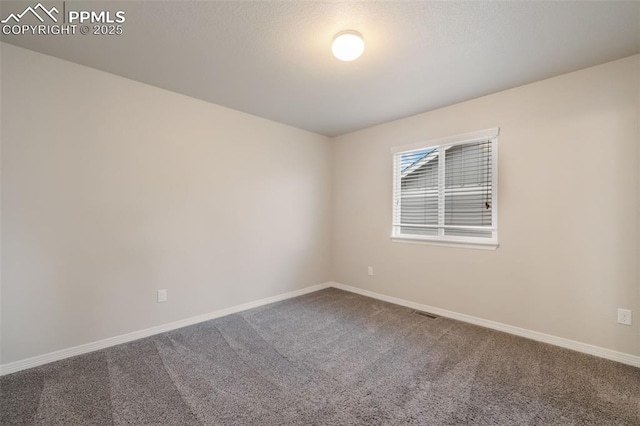 view of carpeted spare room