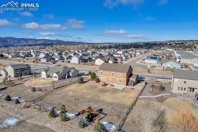 1235 Woodmoor Acres Dr, Monument, CO 80132 - bird's eye view featuring a mountain view