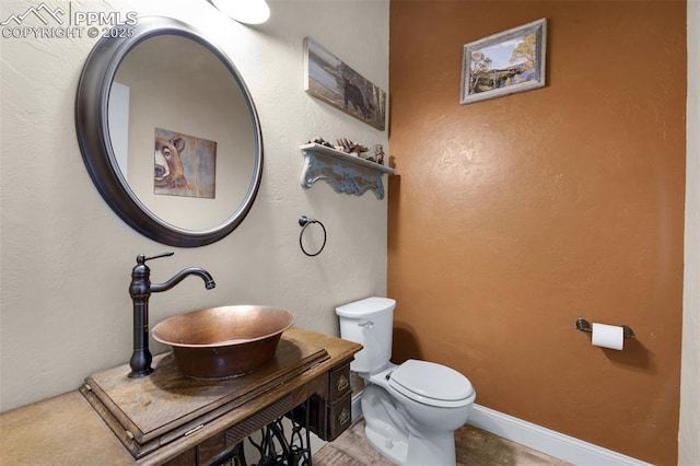 bathroom with toilet and sink