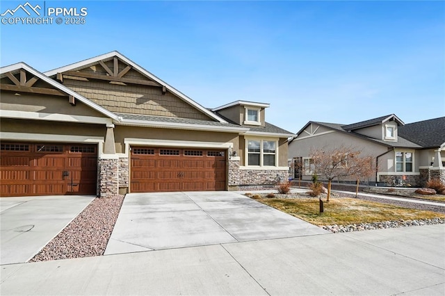 craftsman-style house featuring a garage