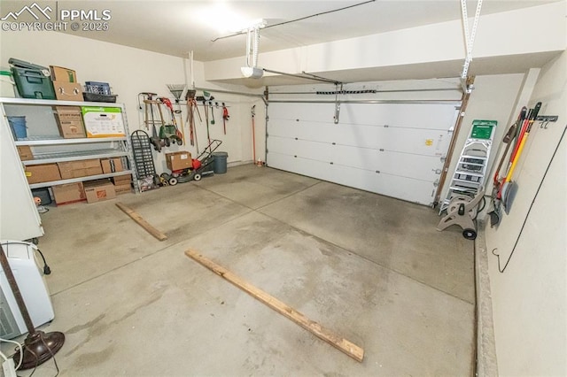 garage featuring a garage door opener