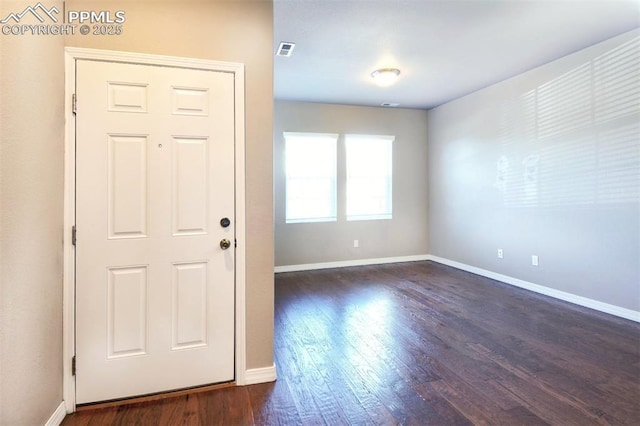 entryway featuring dark hardwood / wood-style flooring