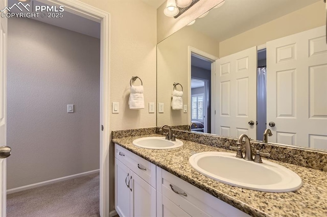 bathroom with vanity