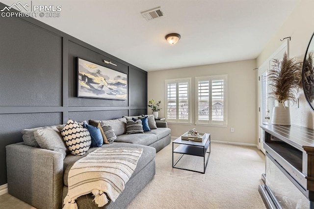 view of carpeted living room