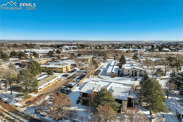 view of snowy aerial view