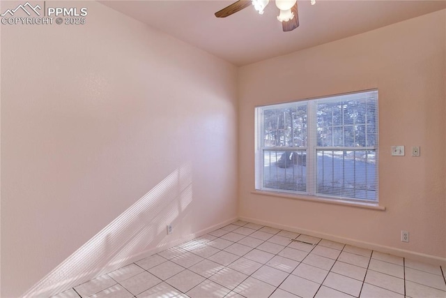 13264 Teller County Rd, Florissant, CO 80816 - tiled spare room featuring ceiling fan
