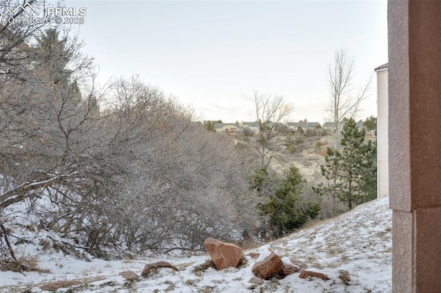 view of snowy landscape