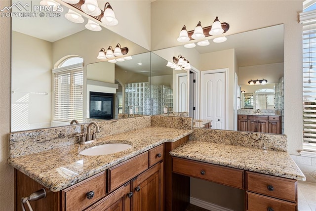 bathroom with vanity