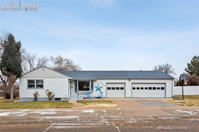 ranch-style house with a garage