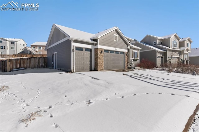 view of front of house featuring a garage