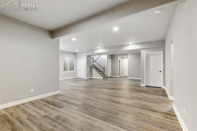 interior space featuring light hardwood / wood-style floors