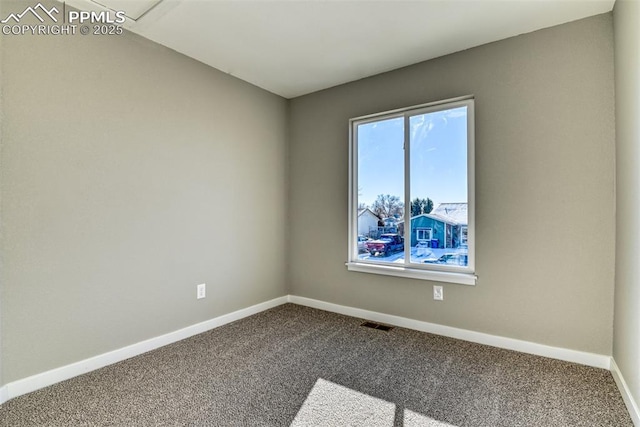 view of carpeted empty room