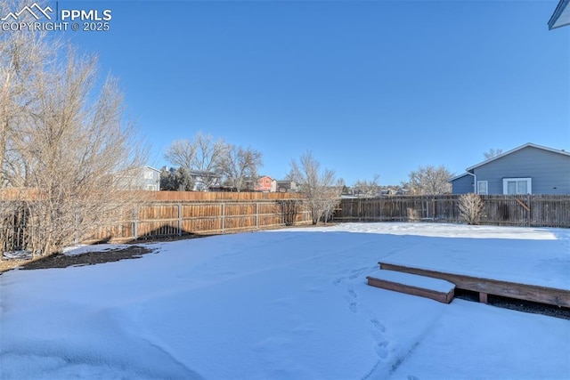 view of snowy yard