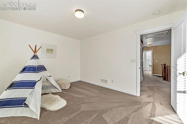 recreation room featuring carpet floors