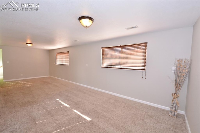 spare room with carpet floors