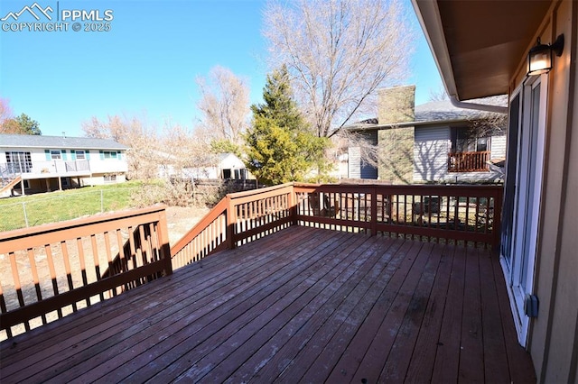 view of wooden terrace