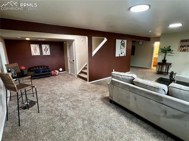 view of carpeted living room