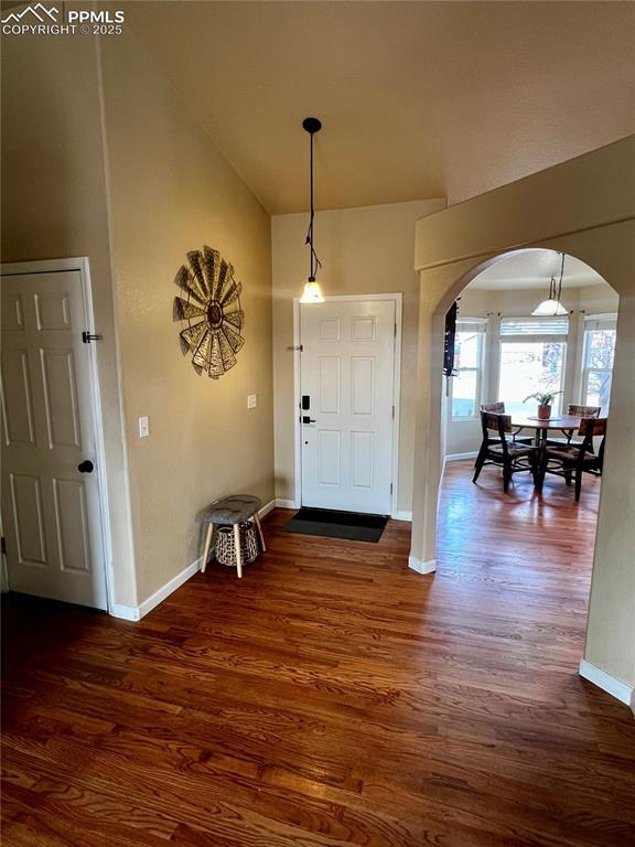 entryway featuring dark hardwood / wood-style floors