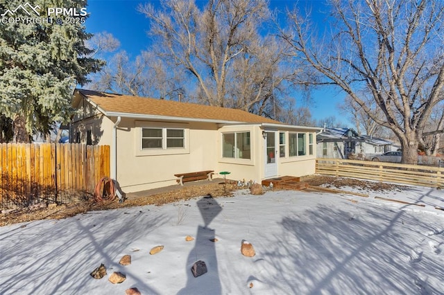 view of front of home with a patio area