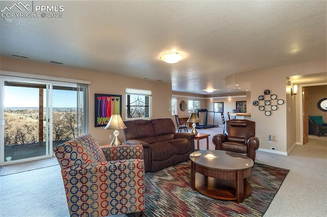 view of carpeted living room