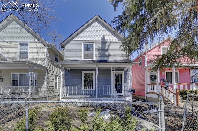 view of front of home with a porch