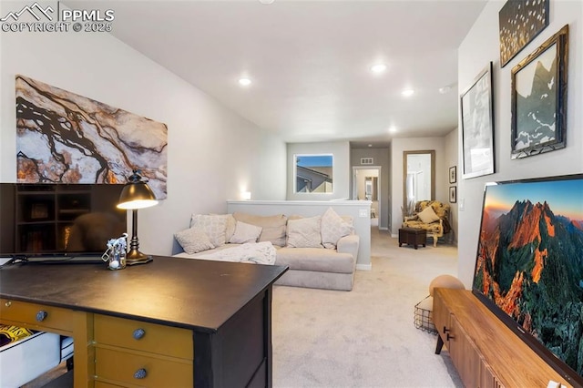 view of carpeted living room