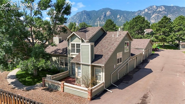 exterior space with a mountain view