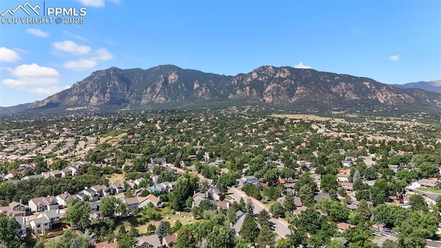 aerial view featuring a mountain view