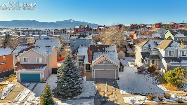 aerial view featuring a mountain view