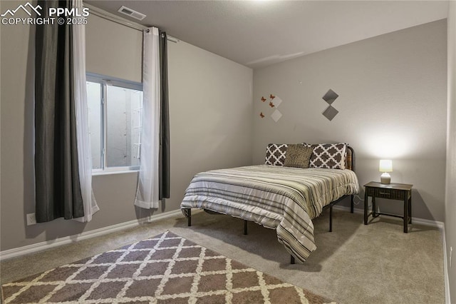 view of carpeted bedroom